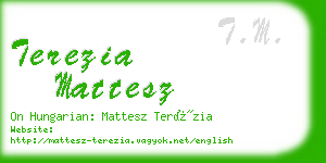 terezia mattesz business card